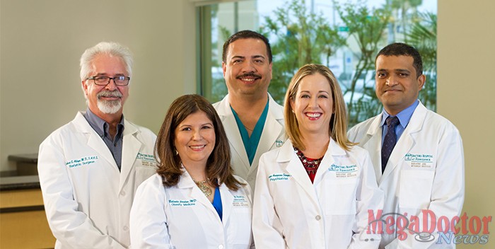 Pictured below: Physicians from Doctors Hospital at Renaissance Bariatric and Metabolic Institute. (left to right) Dr. Robert Alleyn, Bariatric Surgeon; Dr. Belinda Jordan, Bariatrician; Dr. Ambrosio Hernandez, Adolescent Bariatric Surgeon; Dr. Guadalupe Aranguena-Sharpe, Psychiatrist; and Dr. Manish Singh, Advanced Laparoscopic and Bariatric Surgeon, Medical Director of Doctors Hospital at Renaissance Bariatric and Metabolic Institute.