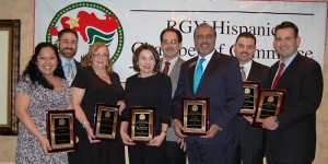 Honored this year were left to right:  Rebecca Hernandez, Nurse; Dr. Pablo Tagle, III, Allied Health Care Professional; Deborah de la Rosa, Nurse Practitioner; Elvia & Jesse Saenz of Saenz Pharmacy, Pharmacists of the Year; Hari Namboodiri, Director of Las Palmas Health Care Center, Nursing Home; Dr. Mario Rodriguez, General Physician and Gabriel Salinas, Physician Assistant.  Not shown are the Hospital Volunteer of the Year, Ms. Lynn Barnett from Rio Grande Regional Hospital and Dr. Victor Gonzalez, Specialty Physician of the Year.