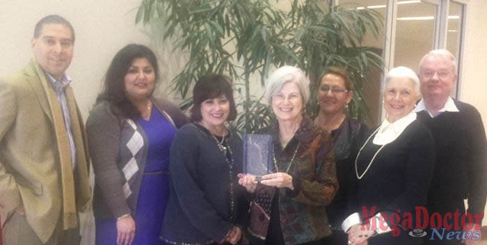 (Left to Right):  Ernesto Sepulveda, Board Treasurer; Vivian Vargas, Marketing Director; Lisa Oliveira, Advisory Board President; Suzanne McDonald, Board President; Vischa Daniec, Advisory Committee Member; Joyce Smith, Gala Committee Chair and Willard Moon, Board Member.