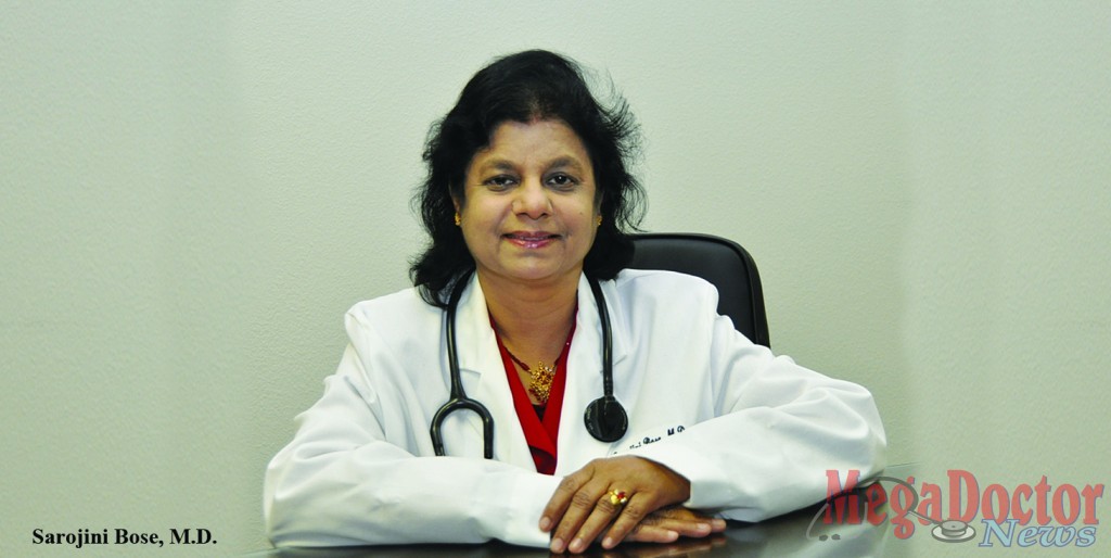 Dr. Sarojini Bose told Mega Doctor News that when parents of her small patients open themselves up and talk about the hard life they live, she finds an opportunity to lift up their spirits by sharing with them a little bit of what she went through. She reminds them to be strong. “At least you have a home, your parents, and you live in a land of opportunities. “If I can make it, you can make it,” she urges. Photo By Roberto Hugo Gonzalez