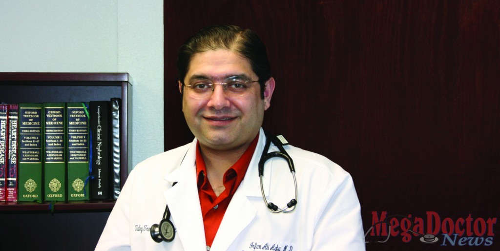 Dr. Irfan A. Agha trained in medicine in Pakistan and came to the United States ten years ago. He did a residency and fellowship at the Washington University in St. Louis and has been in the Valley for the past two years. Story was published on January 2009. Photo by Roberto Hugo Gonzalez