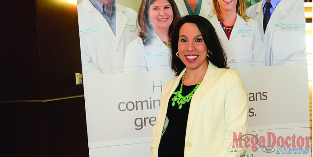 Marissa Castañeda, Chief Operations Officer, Senior Executive Vice President at Doctors Hospital at Renaissance a few weeks before Olivia Danielle her daughter was born. Photo by Mega Doctor News.