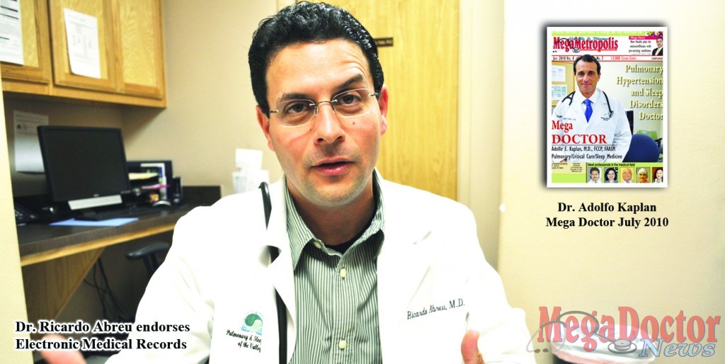 Dr. Abreu, Pulmonologist and Sleep Medicine Specialist among First to Implement Electronic Medical Records