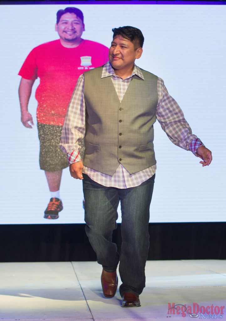 Albert Moreno walks the runway during the H-E-B Slim Down Showdown, Saturday, May 9, 2015, in San Antonio, Texas.