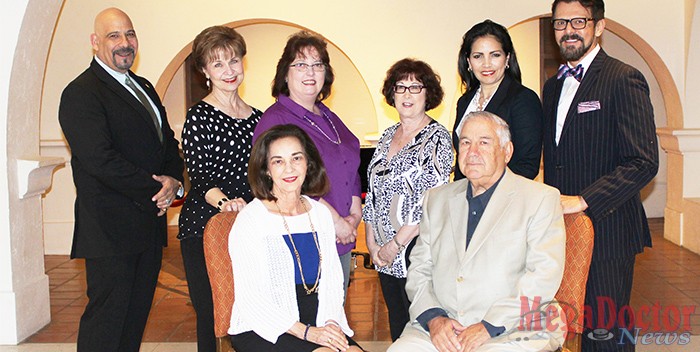 Pictured: 1st Row-Collage 2015 Honorees (left to right): Mrs. Yolanda Barrera and Dr. Cayetano Barrera 2nd Row-Collage 2015 Committee (Left to right): Mr. John Pandos, Mrs. Gracie Cobo, IMAS President Julie Johnson, Mrs. Beth Brown, Mrs. Laura Warren Ogletree, Mr. Carlos Melguizo 