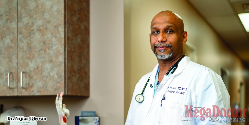 Dr. Vijian Dhevan, general surgeon in the Valley, spoke recently on “breast-conserving” surgery for breast cancer patients at Valley Baptist Medical Center.