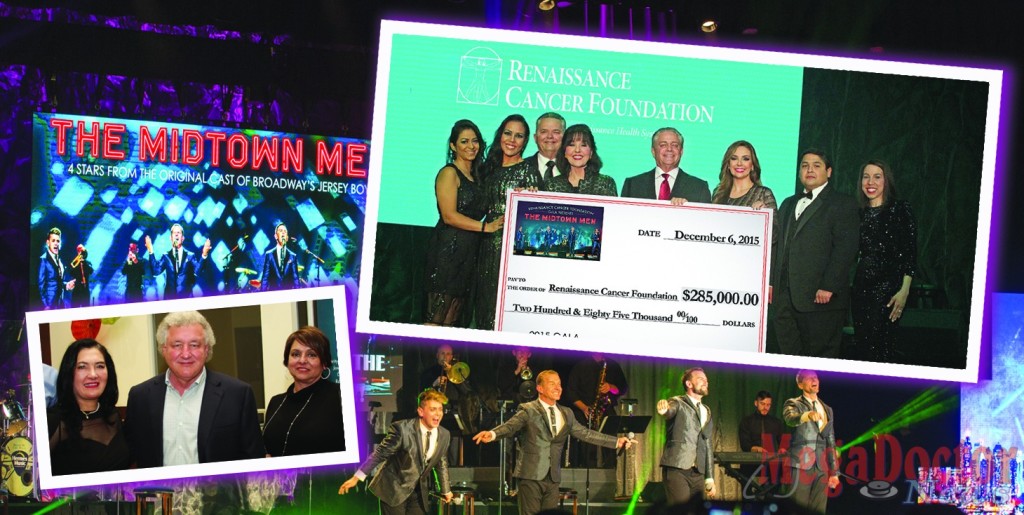 Photo on the top left- Pictured from L-R: Adriana Isabel Rios, Cancer Foundation Director; Elizabeth Jondreau, Senior Nurse Navigator; Robert C. “Bob” and Janet Vackar, Bert Ogden Auto Group; Larry Safir, DHR Cancer Foundation principal; Edna De Saro, SVP Marketing Director at Lone Star National Bank; Israel Rocha, CEO and Marissa Castañeda COO of Doctors Hospital at Renaissance. Photo on the bottom right- From L-R: Dr. Belinda Jordan, Mr. and Mrs. Alonzo Cantu, Cantu Construction and Lone Star National Bank.