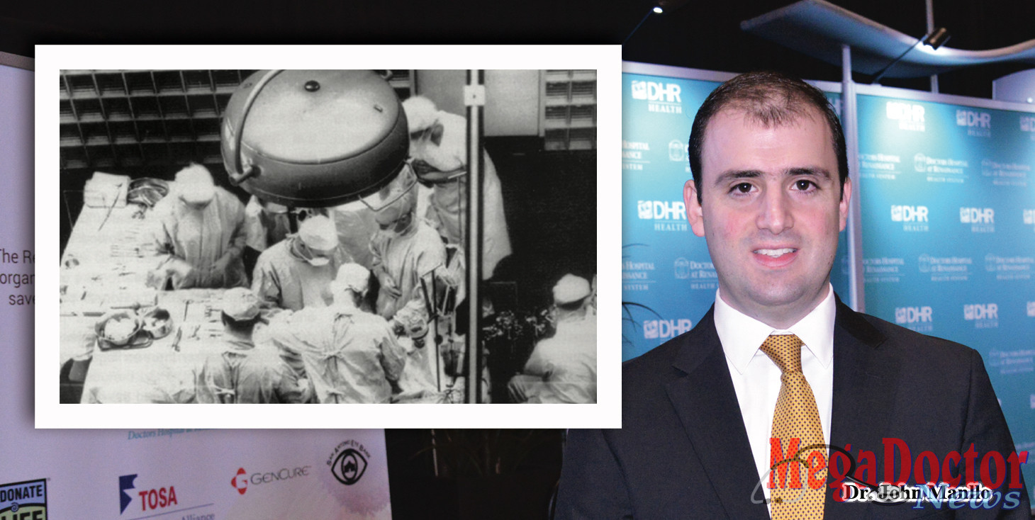 Pictured on the top left: 1954-Joeseph E. Murray and his colleagues at Peter Bent Brigham Hospital in Boston performed the first truly successful kidney transplant from one twin to another. Scientists predicted that immune system reactions should be minimal between identical twins (because their organs were indistinguishable to each other’s immune systems). Subsequently, more kidney transplants between identical twins were successfully performed. (Photo courtesy Kidney Transplantation: Past, Present, and Future.)