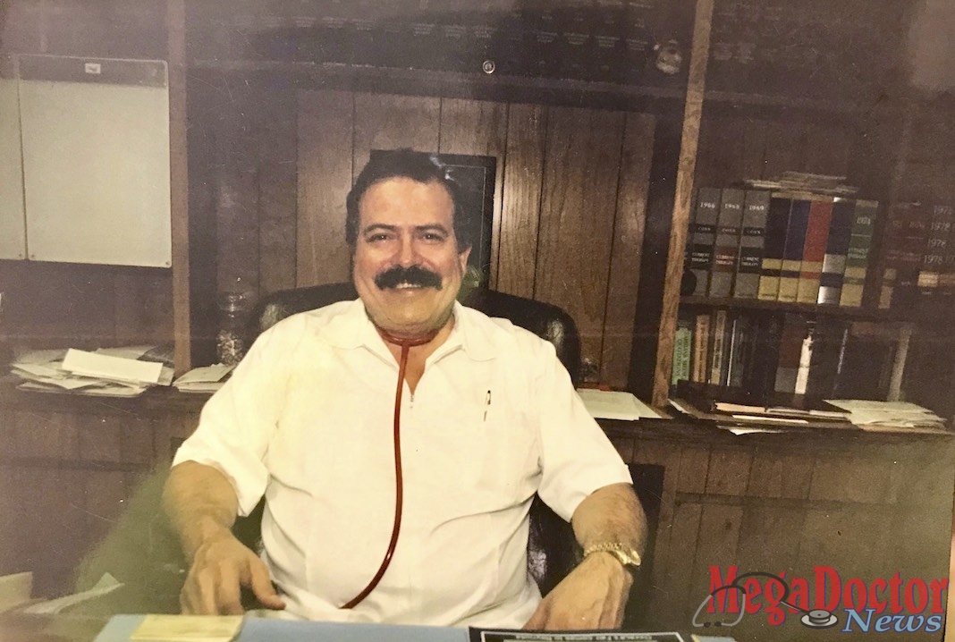 Dr. Carlos Godinez at his office of Valley Night Clinic on Broadway St. in McAllen Texas. Photo by Roberto Hugo Gonzalez January 1987