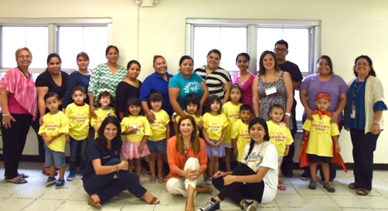 The University of Texas Rio Grande Valley’s College of Education and P-16 Integration H-E-B Read 3 and the Edinburg Housing Authority partnered this summer to bring community awareness to the issues of literacy and nutrition. The new summer program ran from July 23-27 at the Albores Courts Community Center in Edinburg, with 19 qualifying families recruited by EHA literacy coordinator Araceli Porras. Dr. Criselda Garcia, professor and associate dean for Initial Preparation Programs and Academic Affairs in the UTRGV College of Education and P-16 Integration, and Dr. Hermelinda Hesbrook, representative from H-E-B Read 3, spearheaded the program. (Courtesy Photo)