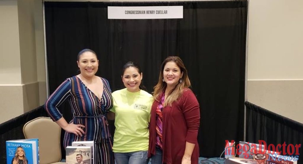 Representatives from Congressman Cuellar’s Office meet with Greater Mission Chamber of Commerce CEO Brenda Enriquez during the 24th Annual Community Health Fair in Mission on Saturday. Pictured from left are Constituent Service Representative Alexis Gallegos, Greater Mission Chamber of Commerce CEO Brenda Enriquez, and Outreach Coordinator Nichole Hernandez.  