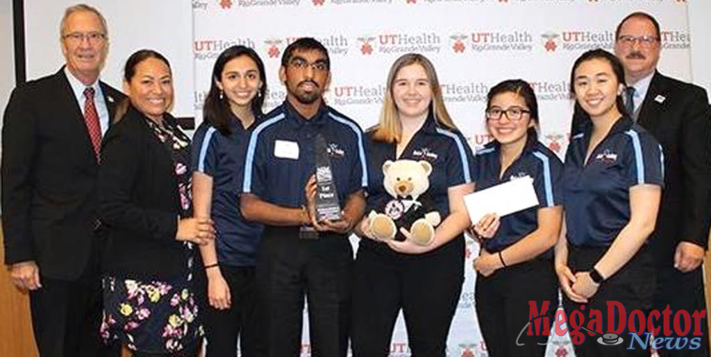 Students from the South Texas Academy for Medical Professions in Olmito captured first place at the first Education Collaboration for Aspiring Health Professionals competition, held Saturday, Feb. 9, at the Medical Education Building on the UTRGV Edinburg Campus. Hosted by the UT Health RGV School of Medicine, the competition tasks high school students with developing creative solutions to address healthcare challenges in rural communities. 