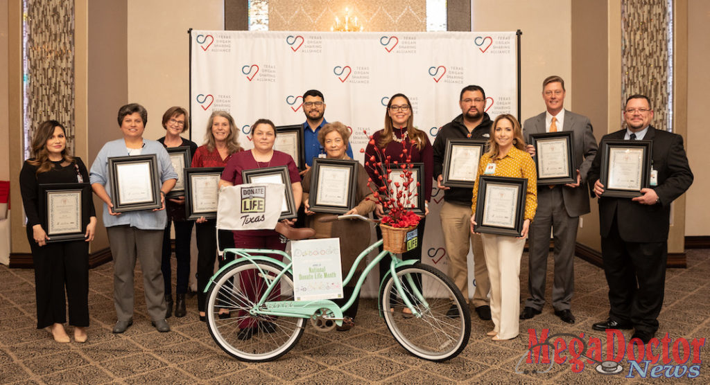 Hospital administrators from across the Rio Grande Valley accepted certificates of recognition as part of their Workplace Partnership for Life campaigns to promote organ donation at the 11th Annual Thanks From the Heart luncheon.