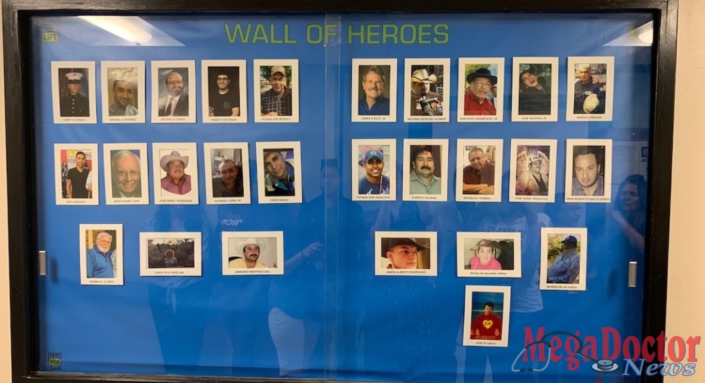South Texas Health System unveiled a “Wall of Heroes” at McAllen Medical Center this morning to honor organ donors and their families. A “Donate Life” flag was also raised outside the main lobby. Photos of the flag raising, and the wall of heroes unveiling, and the Anzaldua family whose 25 year old loved one saved 8 lives after his untimely passing.    