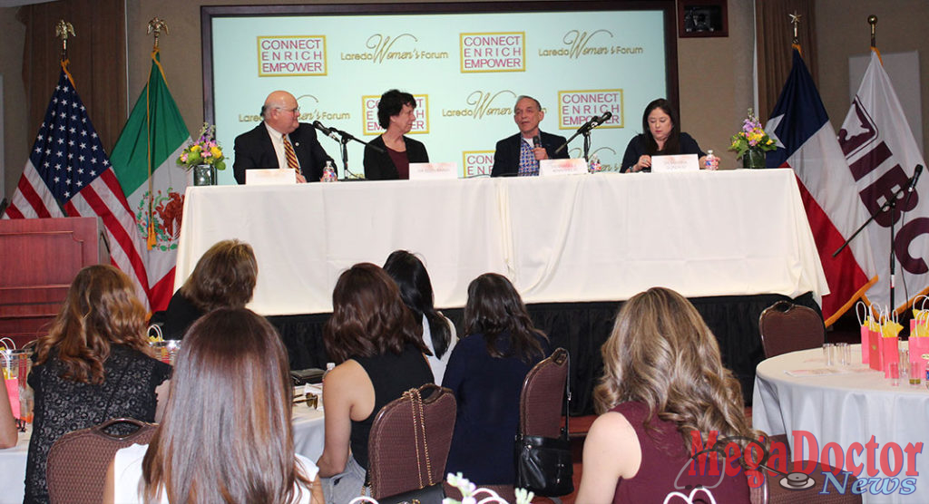 Laredo Womens Forum Panel Left to Right: Elmo Lopez Jr., Dr. Ellen Baker, Dr. Enrique F. Benavides Jr., Dr. Marissa R. Gonzalez.