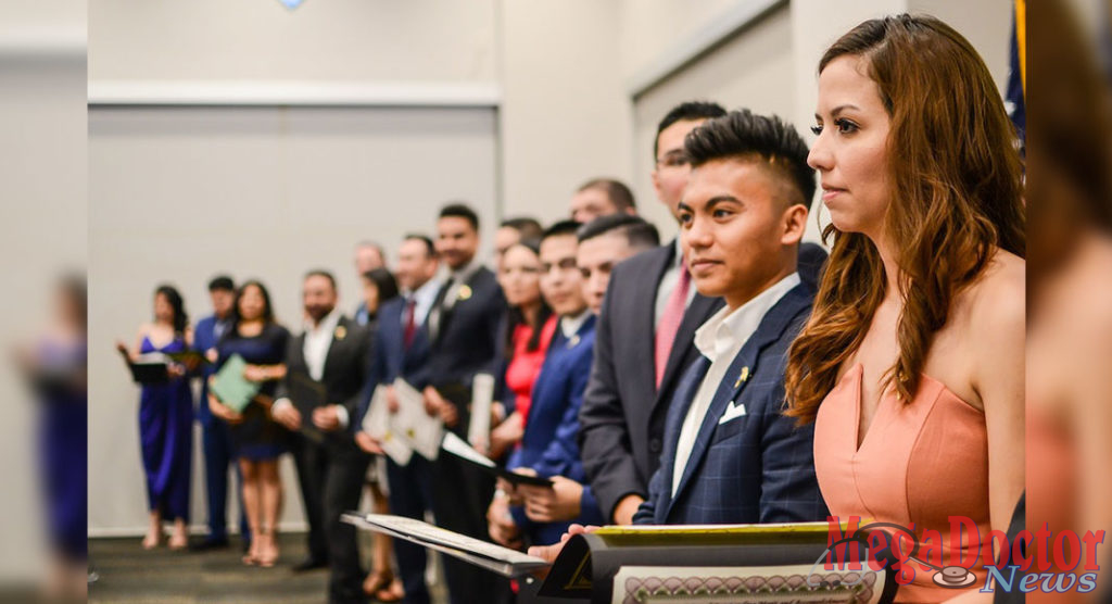 South Texas College’s Physical Therapist Assistant Program celebrated its 20th anniversary by graduating 19 students at a special pinning ceremony May 21. 