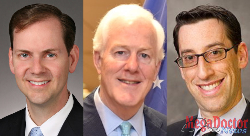 James Stansel, Senator John Cornyn, and Michael Carrier 