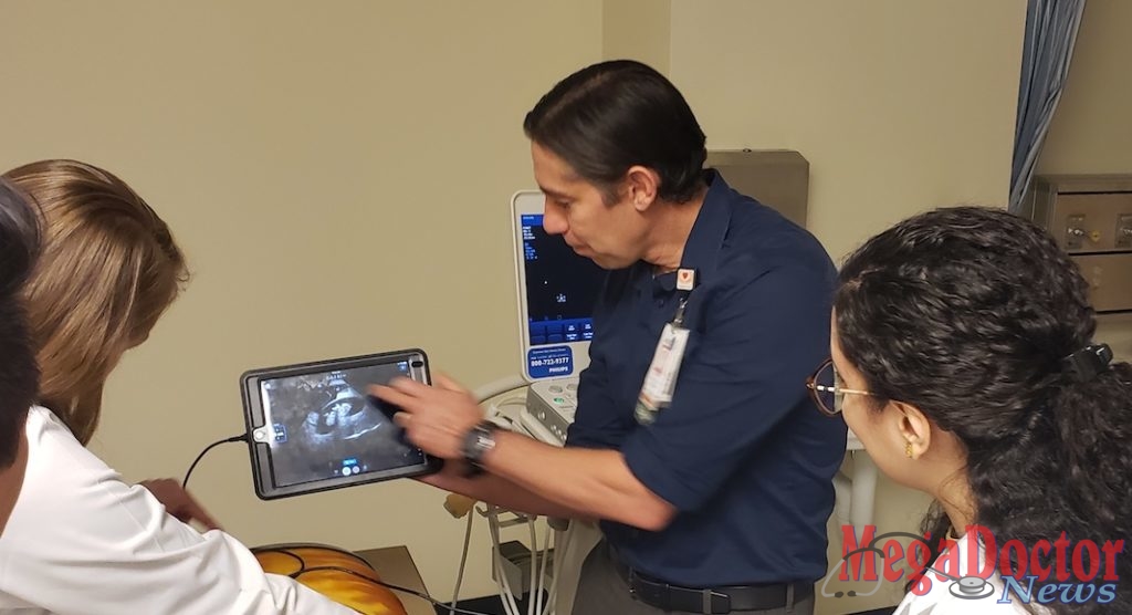 Dr. Romero as he explains to other members of the medical community.