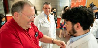 The University of Texas Rio Grande Valley School of Medicine will welcome its sixth class of medical students with a White Coat Ceremony, 10 a.m. Saturday, July 24 at the UTRGV Performing Arts Complex Auditorium. (UTRGV Photo by Paul Chouy)