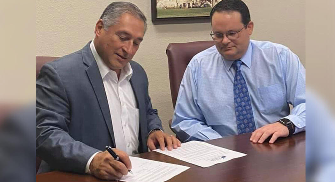 McAllen Mayor Javier Villalobos signs Disaster Declaration. City of McAllen Image.