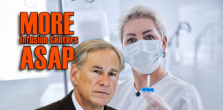 Governor Greg Abbott today announced that the Texas Department of State Health Services (DSHS) and the Texas Division of Emergency Management (TDEM) will deploy additional medical personnel and launch more COVID-19 antibody infusion centers across the state over the next week. Image for illustration purposes