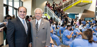 STC President Dr. Ricardo J. Solis and STC Trustee Gary Gurwitz addressed students, staff, and faculty at the college’s Nursing and Allied Health Campus Sept 21. Solis, along with leaders in healthcare, and economic development have begun plans to nearly double its output of healthcare professionals. STC Image