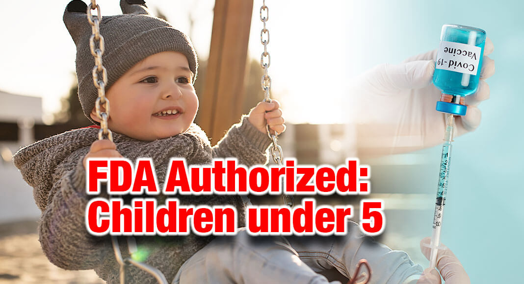 The U.S. Food and Drug Administration authorized emergency use of the Moderna COVID-19 Vaccine and the Pfizer-BioNTech COVID-19 Vaccine for the prevention of COVID-19 to include use in children down to 6 months of age. Image for illustration purposes