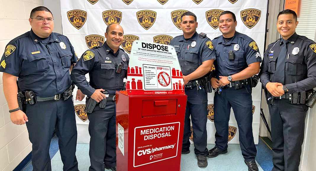 The Mercedes Police Department, The Uniting Neighbors in Drug Abuse Defense (UNIDAD) Coalition, and Behavioral Solutions of Texas partnered up to install a permanent prescription medication box at Mercedes City Hall, located at 400 S. Ohio Avenue. Courtesy Image