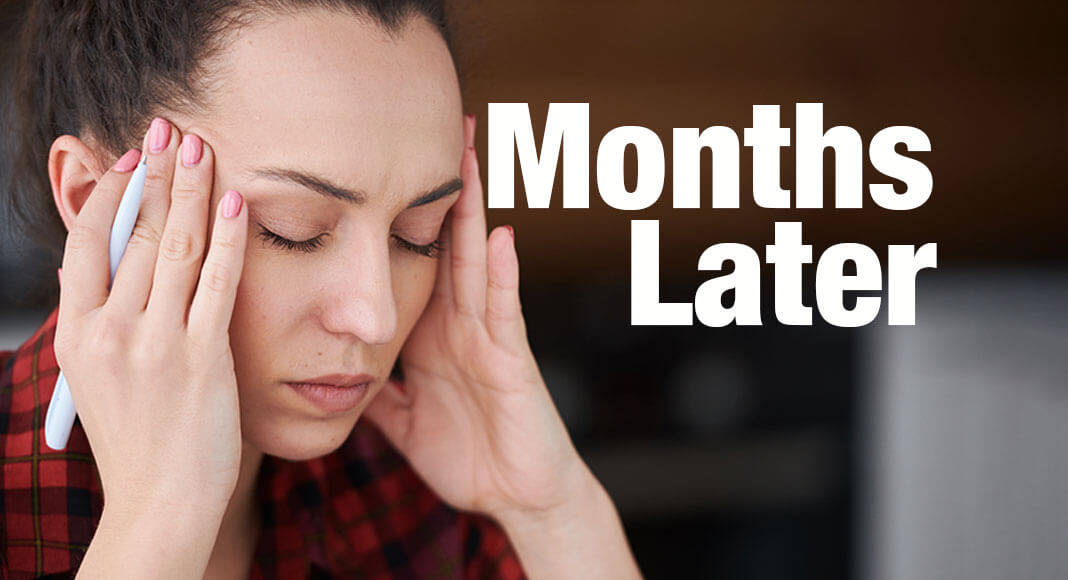 Fatigue and headache were the most common symptoms reported by individuals an average of more than four months out from having COVID-19, investigators report. Image for illustration purposes