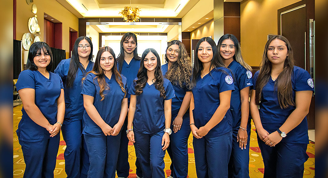 Nine students from the Academy of Health Science Professions in La Joya took part in the Pathways Aligned to Health Science (PATHS) Project’s CNA Certification Cohort, a five-week intensive summer program in partnership with South Texas College (STC), Region One Education Service Center, Doctors Hospital at Renaissance (DHR) and Rio Grande Valley College. The students pictured above earned their CNA certificate through STC. Image Courtesy of STC