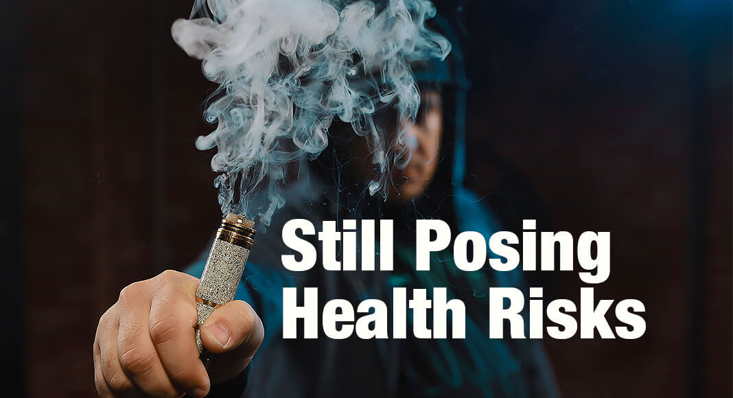 While electronic nicotine delivery systems emit fewer carcinogens than combustible tobacco, primarily due to the absence of combustion products, it is clear that they still pose health risks. Image for illustration purposes