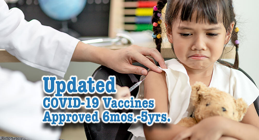 CDC expanded the use of updated (bivalent) COVID-19 vaccines for children ages 6 months through 5 years. mage for illustration purposes