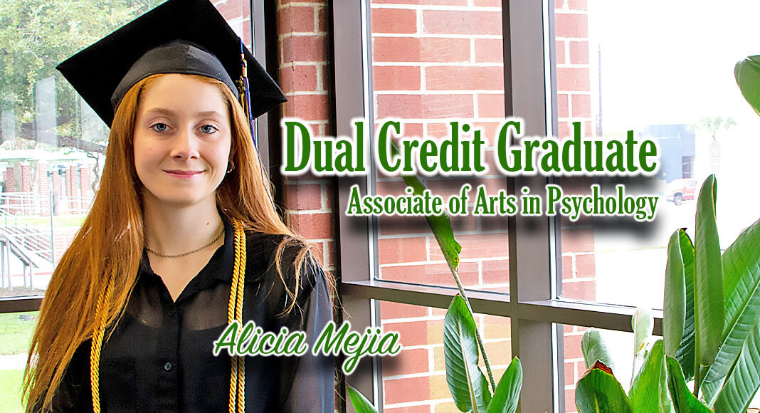 Alicia Mejia is a 17-year-old South Texas College Dual Credit Program student graduated this month with an Associate of Arts in Psychology. STC Image