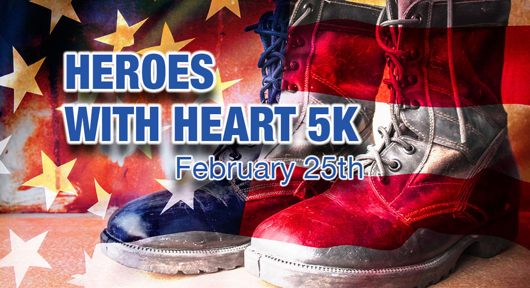 Open to the entire community, this year’s 5K will honor local veterans who have survived and thrived in their battle with heart disease as this year’s Heroes with Heart. Image for illustration purposes