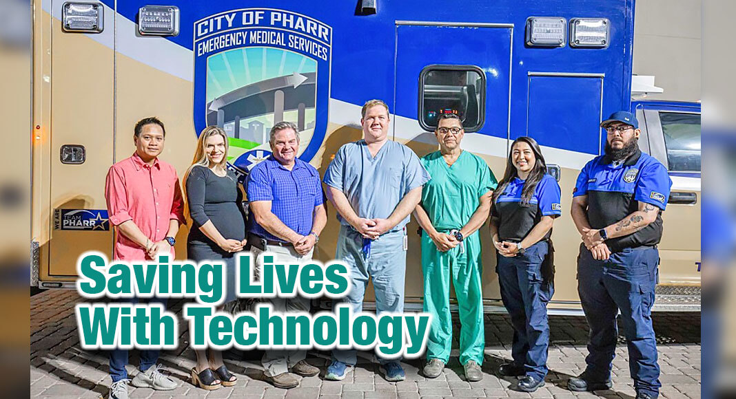 Pharr EMS and DHR Health team who transferred the first ECMO patient. Courtesy Image