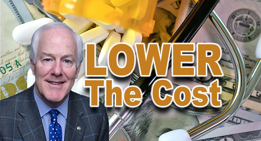 U.S. Senator John Cornyn (R-TX) discussed his bipartisan Affordable Prescriptions for Patients Act, which passed unanimously out of the Senate Judiciary Committee last Congress and would help lower drug prices. Image Source: United States Senate, Public domain, via Wikimedia Commons for illustration purposes