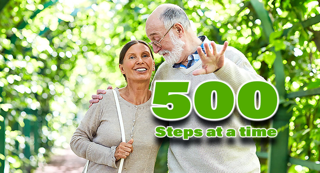 It's never too late to reduce the risk for cardiovascular disease. And it won't take 10,000 steps a day, a new study suggests. It may be done with just 500 steps – about a quarter of a mile – at a time. Image for illustration purposes