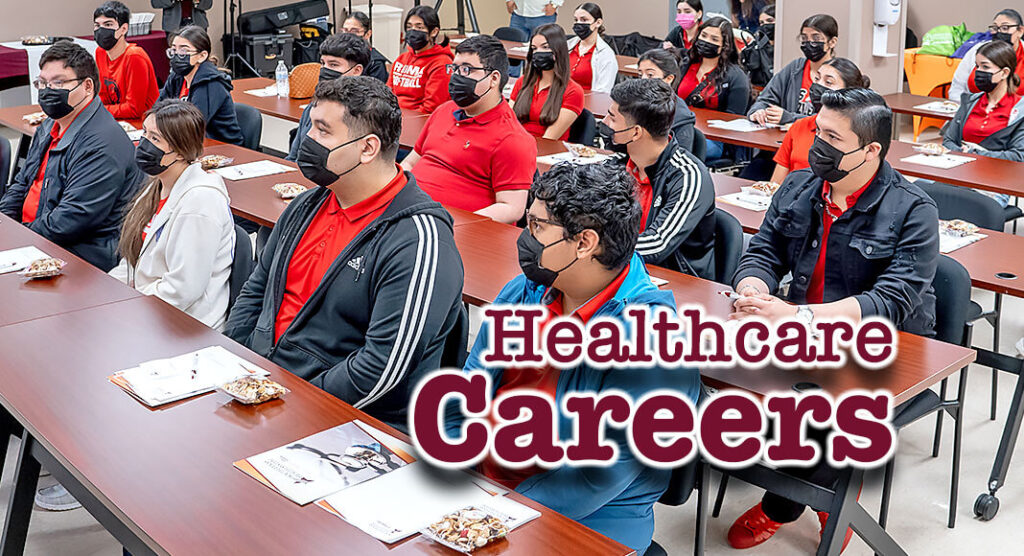 During a special conference titled “Exploring PATHS to a Promising Career” on Friday, April 14, South Texas Health System Edinburg welcomed about 30 11th grade students from Roma High School to educate them about the multitude of career opportunities available within the hospital setting, each playing an important role in providing quality, compassionate care to the people of the Valley.  Courtesy Image
