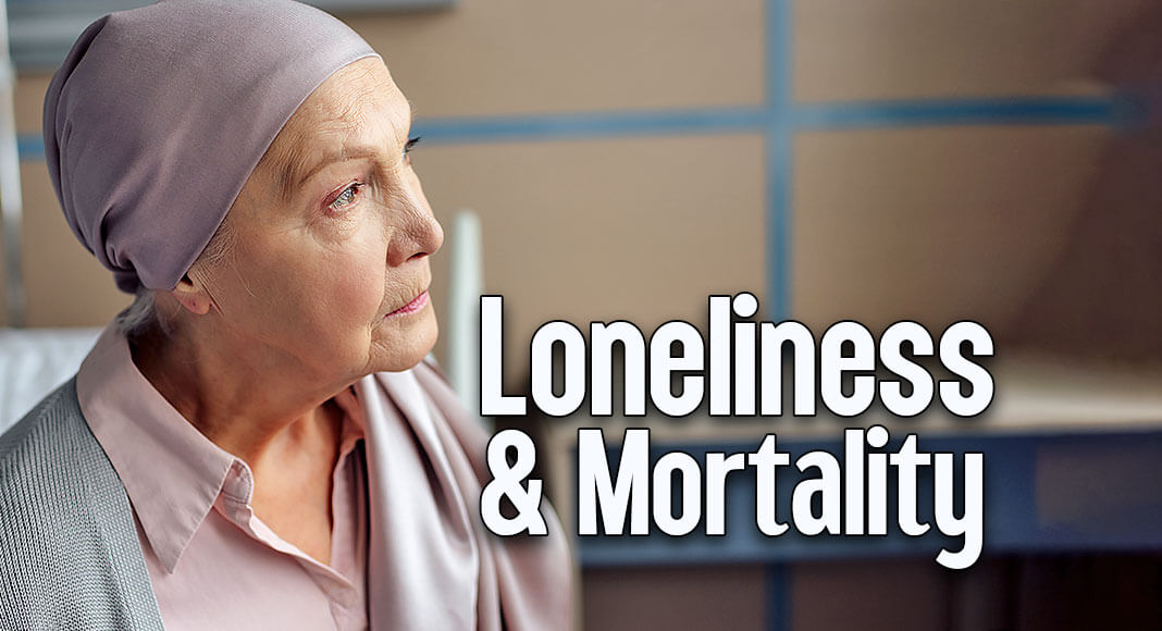 A new study led by researchers at the American Cancer Society (ACS) showed people living with cancer with higher reported loneliness have an increased mortality risk. Image for illustration purposes