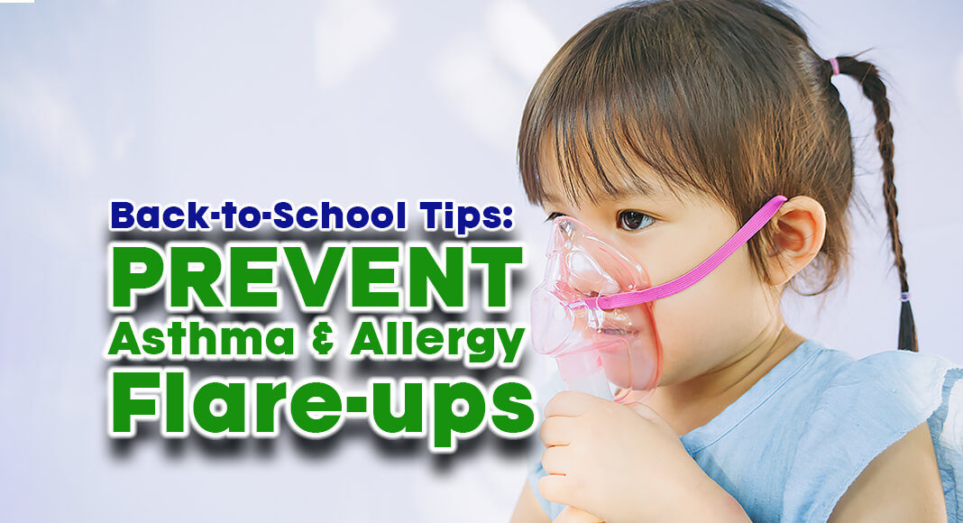 The thought of returning to classrooms – and keeping allergies and asthma at bay - may not be top of mind right now, but it is important to prepare. Image for illustration purposes