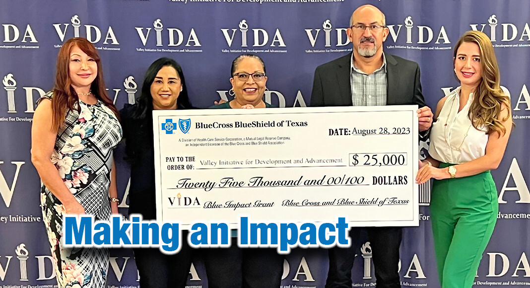 Valley Initiative for Development and Advancement (VIDA)announced it received a Blue ImpactSM grant from Blue Cross and Blue Shield of Texas (BCBSTX), an award reflecting BCBSTX's dedication to community-based organizations that prioritize the well-being of children and families. Courtesy image 