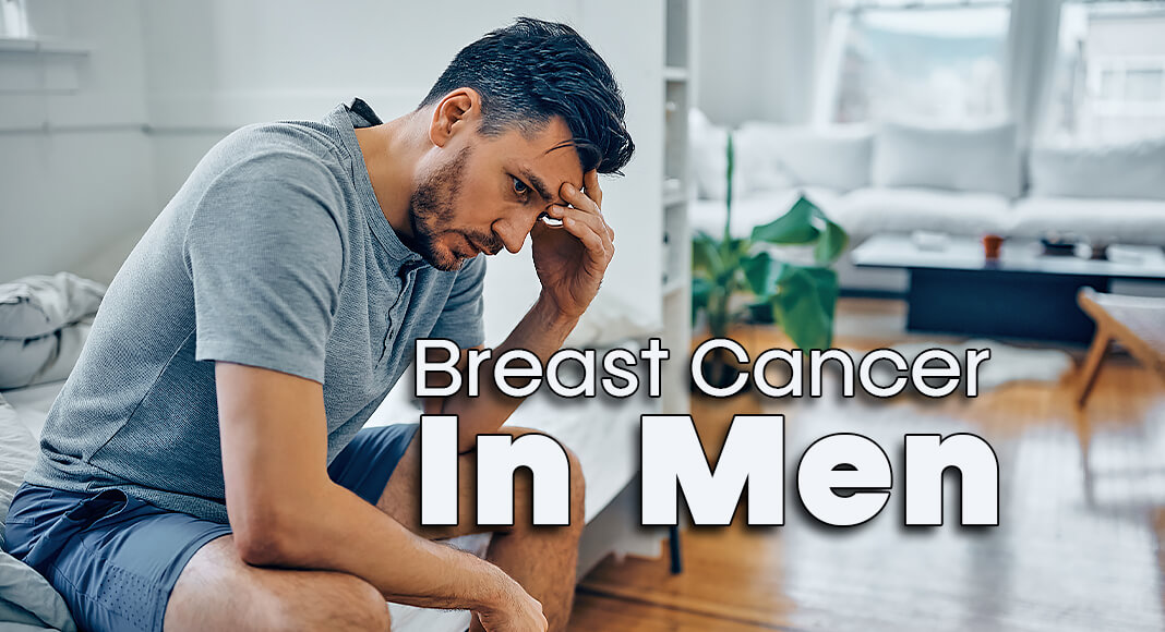 Breast cancer is most often found in women, but men can get breast cancer too. About 1 out of every 100 breast cancers diagnosed in the United States is found in a man. Image for illustration purposes