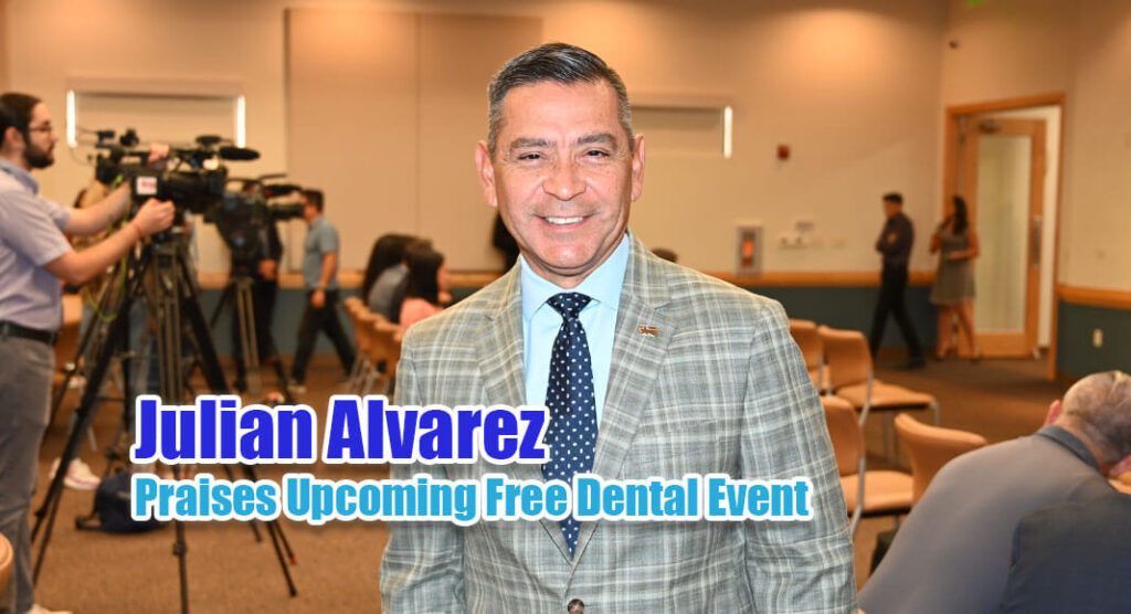 Julian Alvarez, Senior VP of Business Development at Lone Star National Bank, praises the upcoming TMOM dental event as a community milestone in healthcare access. Emphasizing the ripple effects of good health on workforce and community strength, Alvarez exemplifies how corporate leadership can play a pivotal role in creating a brighter, healthier future for all. Photo by Roberto Hugo González