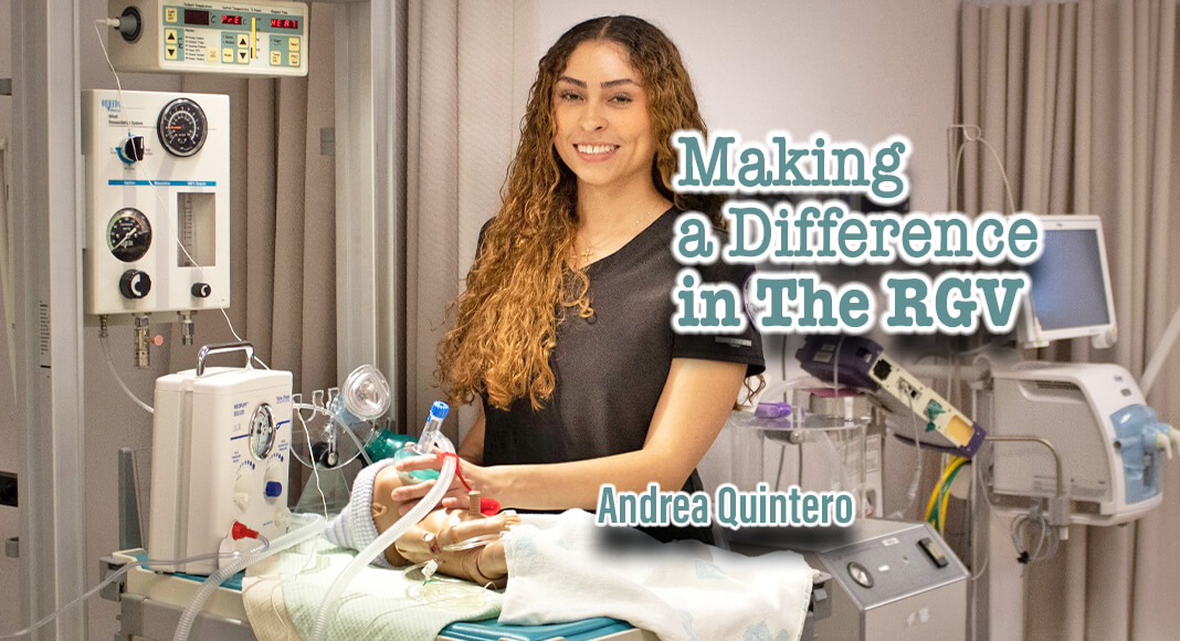 South Texas College student Andrea Quintero carries a strong desire to follow in her father’s footsteps by becoming a respiratory therapist, determined to make a difference in the lives of those struggling to breathe. STC photo 
