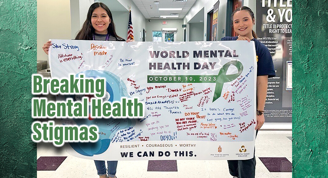 In honor of World Mental Health Day (WHMD), South Texas College’s Phi Theta Kappa Honor Society: Beta Epsilon Mu chapter partnered with STC’s Office of Counseling and Student Accessibility to reach out to students on all six STC campuses with the goal to remind them how essential it is to care for the mind, just as much as the body. STC Image