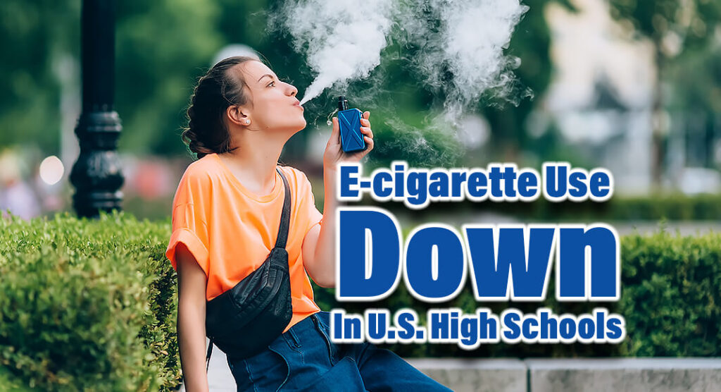 A study released today from the U.S. Centers for Disease Control and Prevention (CDC) and the U.S. Food and Drug Administration shows that, among high school students, current (past 30-day) use of any tobacco product declined during 2022-2023 (16.5% to 12.6%), primarily driven by a decline in e-cigarette use (14.1% to 10.0%). Declines also occurred for use of any combustible tobacco product, including cigars, among high school students. Image for illustration purposes