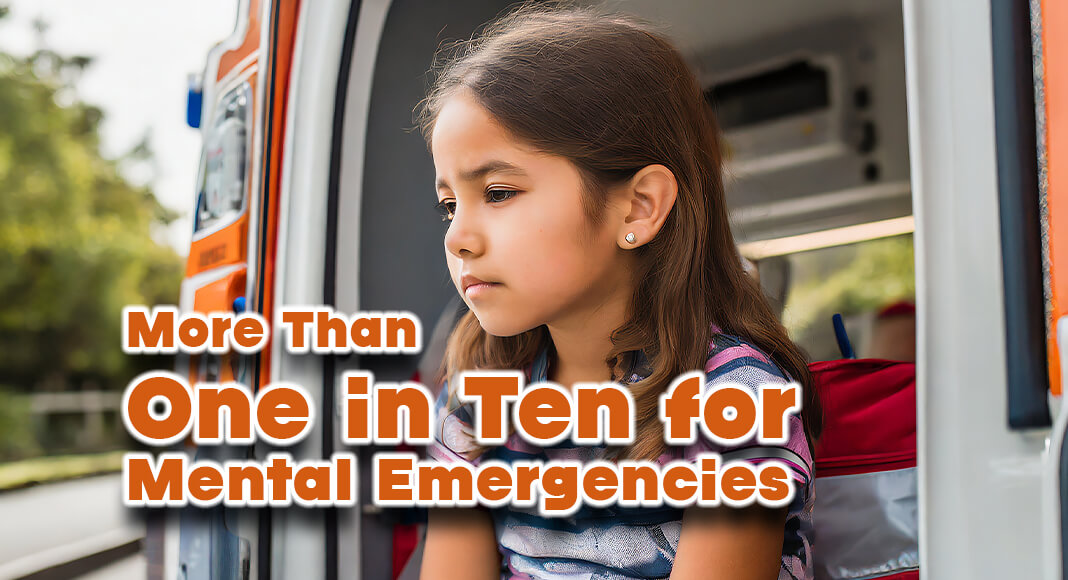 A new study offers a novel look at the scope of the youth mental health crisis across the United States – in 2019-2020, more than 1 in 10 kids who were brought to the hospital by ambulance had a behavioral health emergency. (AI) Image for illustration purposes