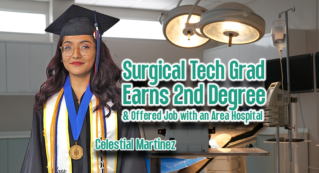 Recent TSTC Surgical Technology graduate Celestial Martinez has accepted a full-time job as a surgical technician with Doctors Hospital at Renaissance. (Photo courtesy of TSTC.)