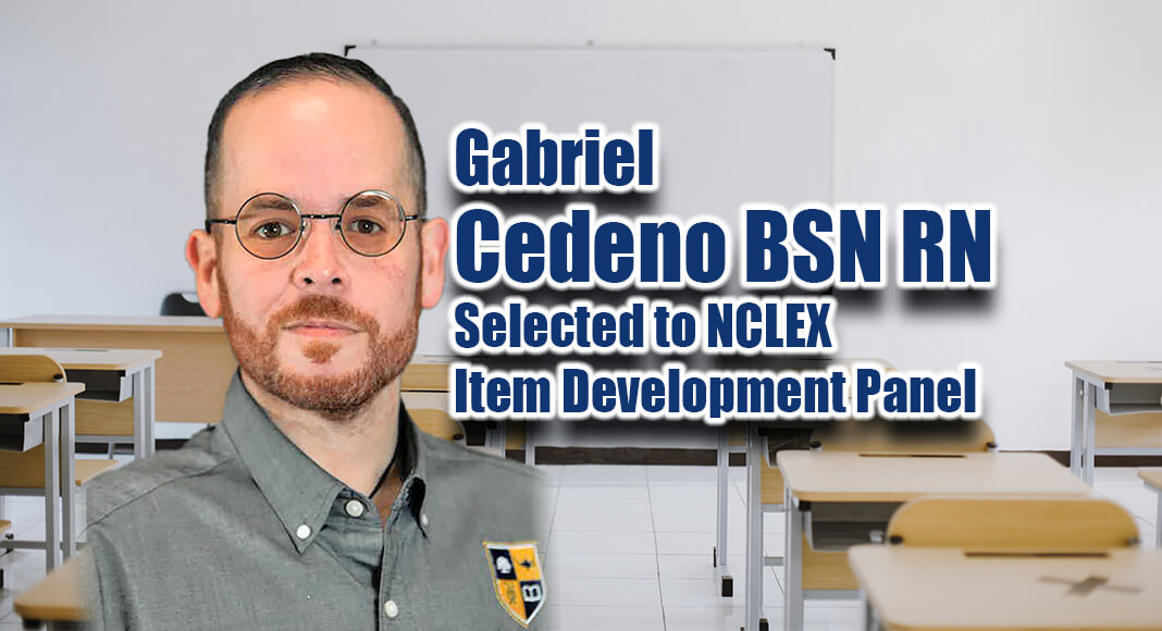 Gabriel Cedeno BSN RN, a distinguished educator in the field of nursing at Rio Grande Valley College, has been honored with a significant appointment as a volunteer item developer for the National Council of State Boards of Nursing Licensure Examination (NCLEX®). This prestigious selection, approved by the Texas Board of Nursing and facilitated by the NCSBN, headquartered in Chicago, underscores Gabriel's dedication and expertise in nursing education. 