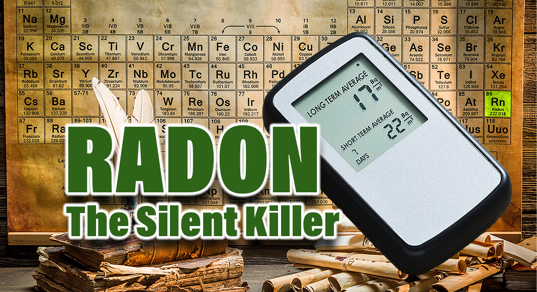 Radon is an odorless, invisible, radioactive gas naturally released from rocks, soil, and water. Radon can get into homes and buildings through small cracks or holes and build up in the air. Over time, breathing in high levels of radon can cause lung cancer. Testweer Source: Image Source: CKristiansen, CC BY-SA 4.0 https://creativecommons.org/licenses/by-sa/4.0, via Wikimedia Commons. Images For illustration purposes